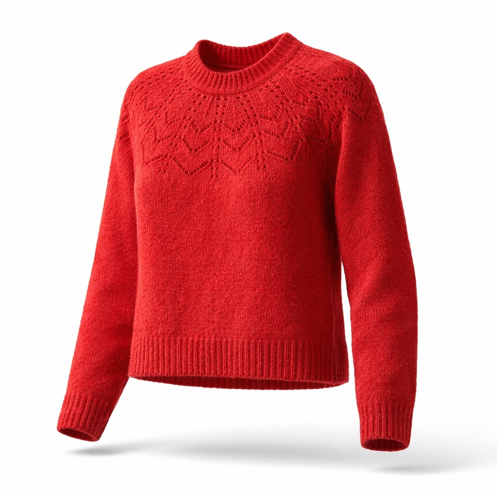 BB Dakota Vibrant Red Crew Neck Sweater